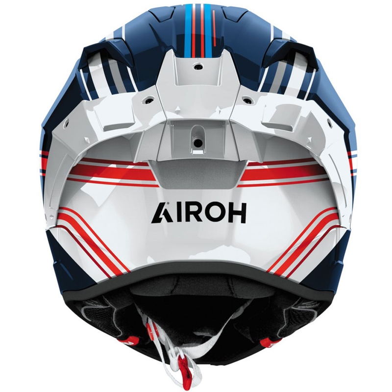 Casco integral de moto Airoh GP800 Hurricane azul-blanco brillante