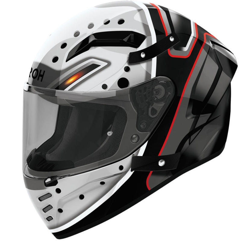 Casco integral de motocicleta Airoh CONNOR Masker gris-negro brillante