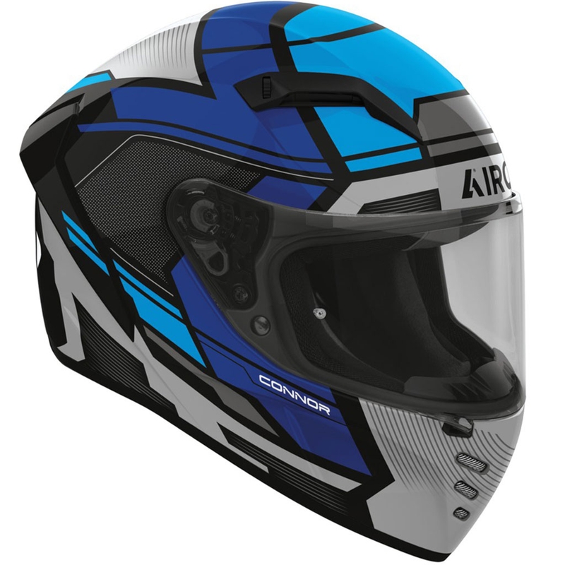 Casco integral de moto Airoh CONNOR Ego azul brillante
