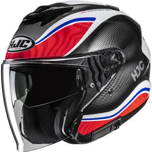 Casco jet para moto HJC i31 Depe MC21 negro-blanco-rojo-azul