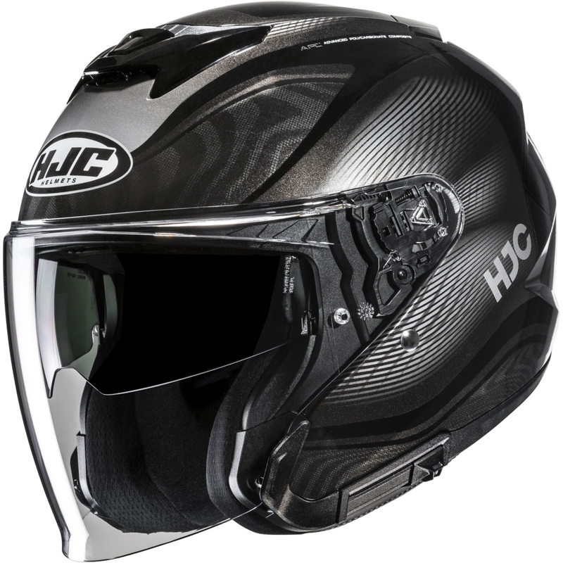 Casco de moto jet HJC i40N Vision MC5 negro-blanco