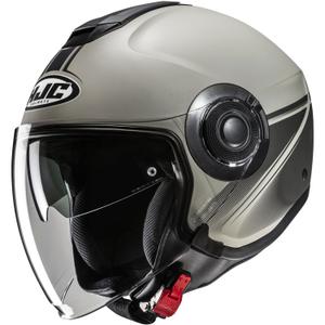 Casco de moto jet HJC i40N Vision MC5SF gris-negro