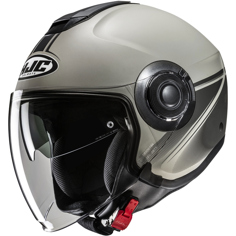 Casco de moto jet HJC i40N Vision MC5SF gris-negro