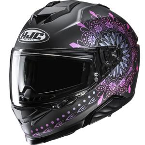Casco integral de moto HJC i71 Niel MC28SF negro-rosa