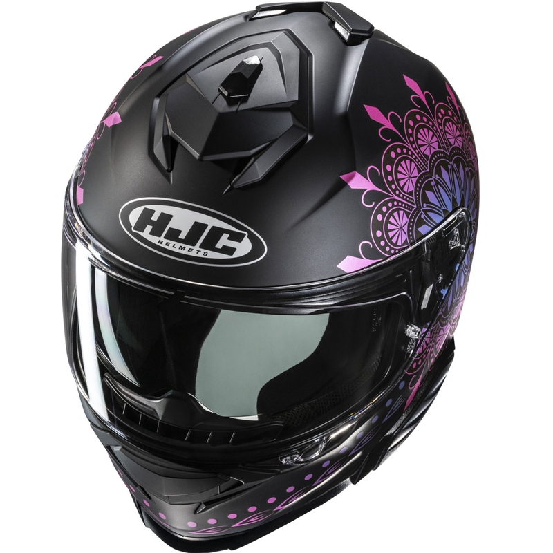 Casco integral de moto HJC i71 Niel MC28SF negro-rosa