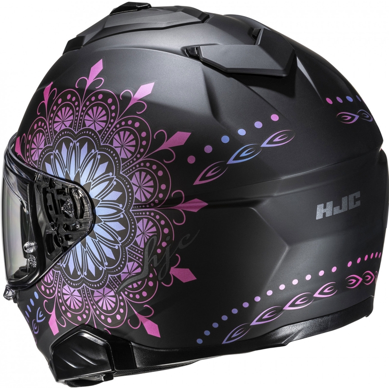Casco integral de moto HJC i71 Niel MC28SF negro-rosa