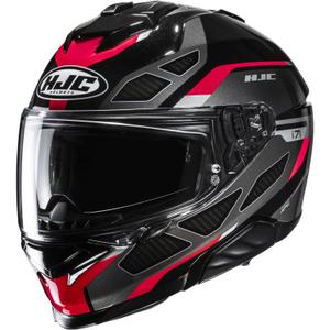Casco integral de moto HJC i71 Zest MC1 negro-rojo