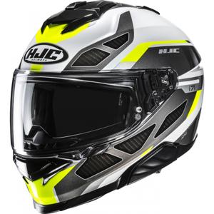 Casco integral de moto HJC i71 Zest MC3H negro-blanco-amarillo fluo