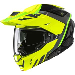 Casco de moto abatible HJC i80 Imes MC3H negro-amarillo fluo-verde fluo