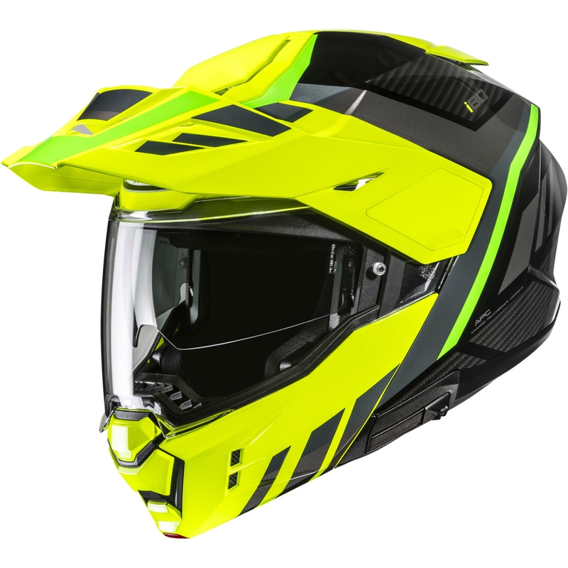 Casco de moto abatible HJC i80 Imes MC3H negro-amarillo fluo-verde fluo