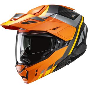 Casco de moto abatible HJC i80 Imes MC3H negro-gris-naranja
