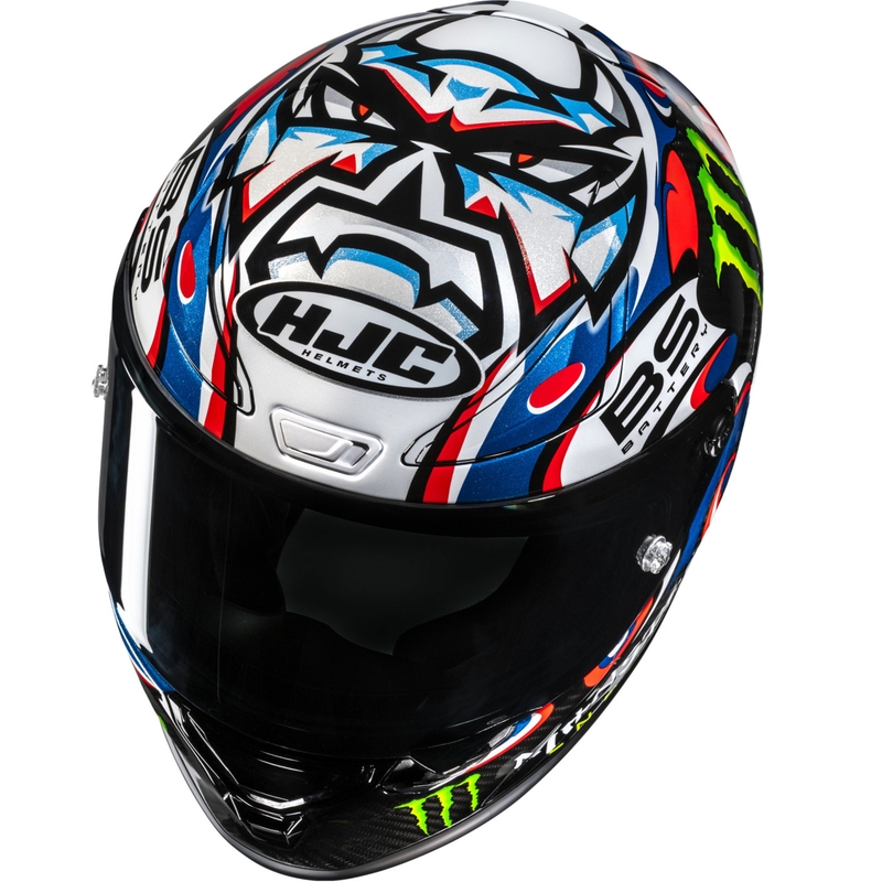 Casco de moto integral HJC RPHA 1 V2 CARBON Quartararo Le Mans III MC25 multicolor