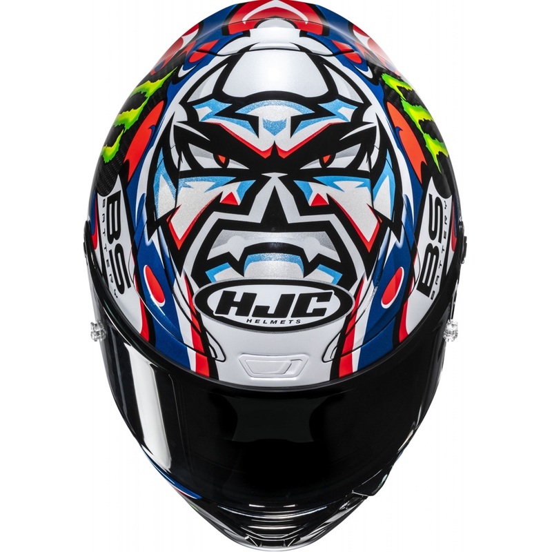 Casco de moto integral HJC RPHA 1 V2 CARBON Quartararo Le Mans III MC25 multicolor