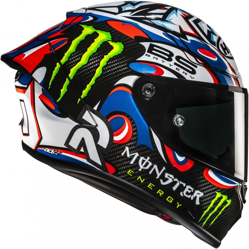 Casco de moto integral HJC RPHA 1 V2 CARBON Quartararo Le Mans III MC25 multicolor