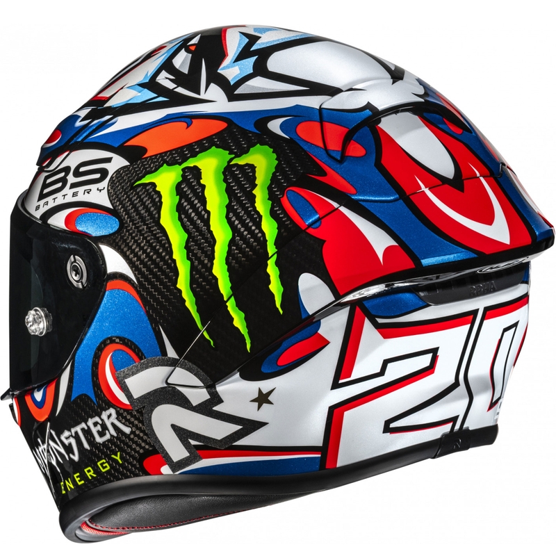 Casco de moto integral HJC RPHA 1 V2 CARBON Quartararo Le Mans III MC25 multicolor