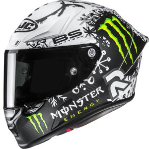 Casco integral de moto HJC RPHA 1 V2 CARBON Snow Diablo MC10SF negro-blanco