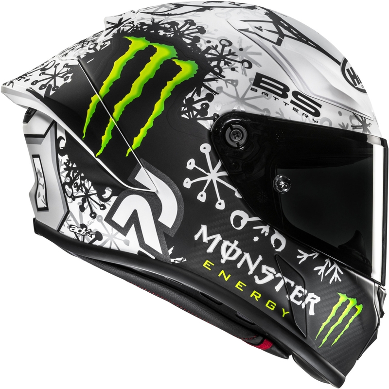 Casco integral de moto HJC RPHA 1 V2 CARBON Snow Diablo MC10SF negro-blanco