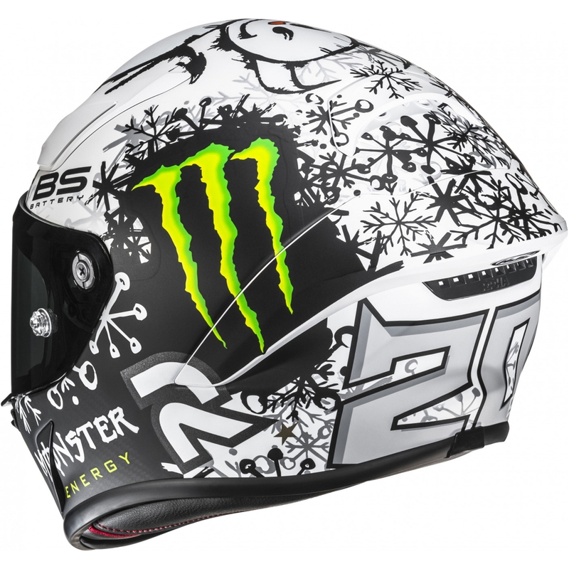 Casco integral de moto HJC RPHA 1 V2 CARBON Snow Diablo MC10SF negro-blanco