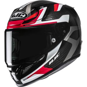 Casco integral de moto HJC RPHA 12 CARBON Xentra MC1 negro-blanco-rojo