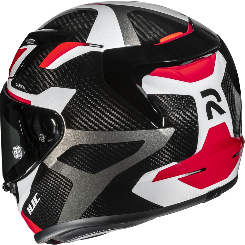 Casco integral de moto HJC RPHA 12 CARBON Xentra MC1 negro-blanco-rojo