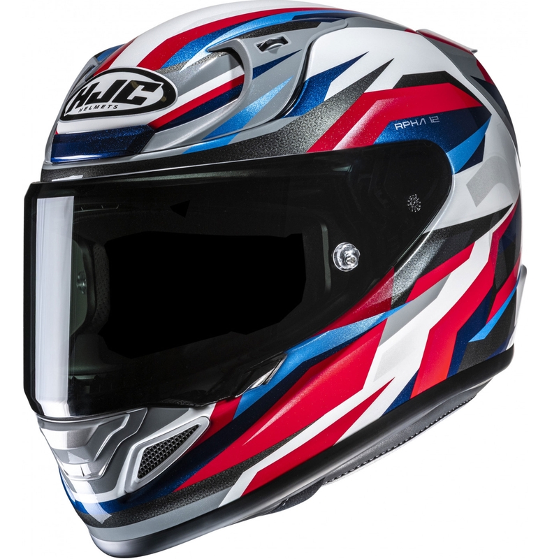 Casco integral de moto HJC RPHA 12 Dravix MC21 blanco-negro-azul-rojo