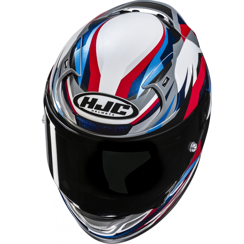 Casco integral de moto HJC RPHA 12 Dravix MC21 blanco-negro-azul-rojo