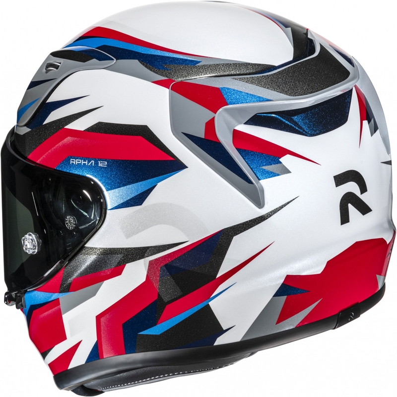 Casco integral de moto HJC RPHA 12 Dravix MC21 blanco-negro-azul-rojo