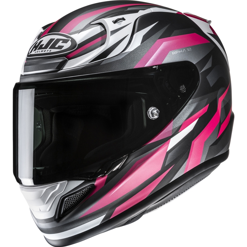 Casco integral de moto HJC RPHA 12 Dravix MC3H negro-gris-rosa
