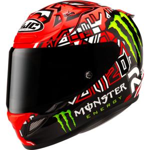 Casco integral de moto HJC RPHA 12 Quartararo Replica II MC1 rojo-negro