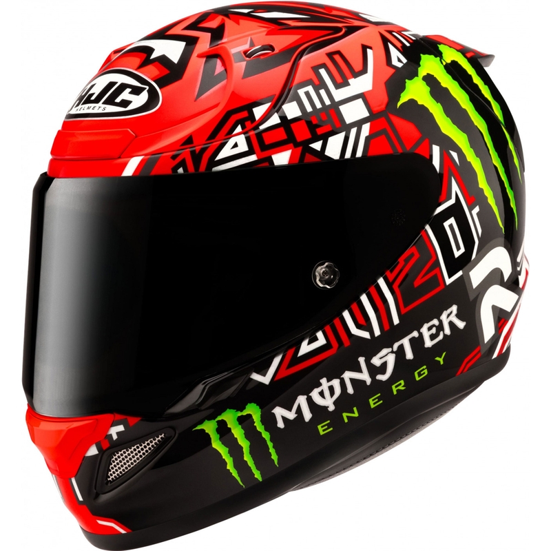 Casco integral de moto HJC RPHA 12 Quartararo Replica II MC1 rojo-negro
