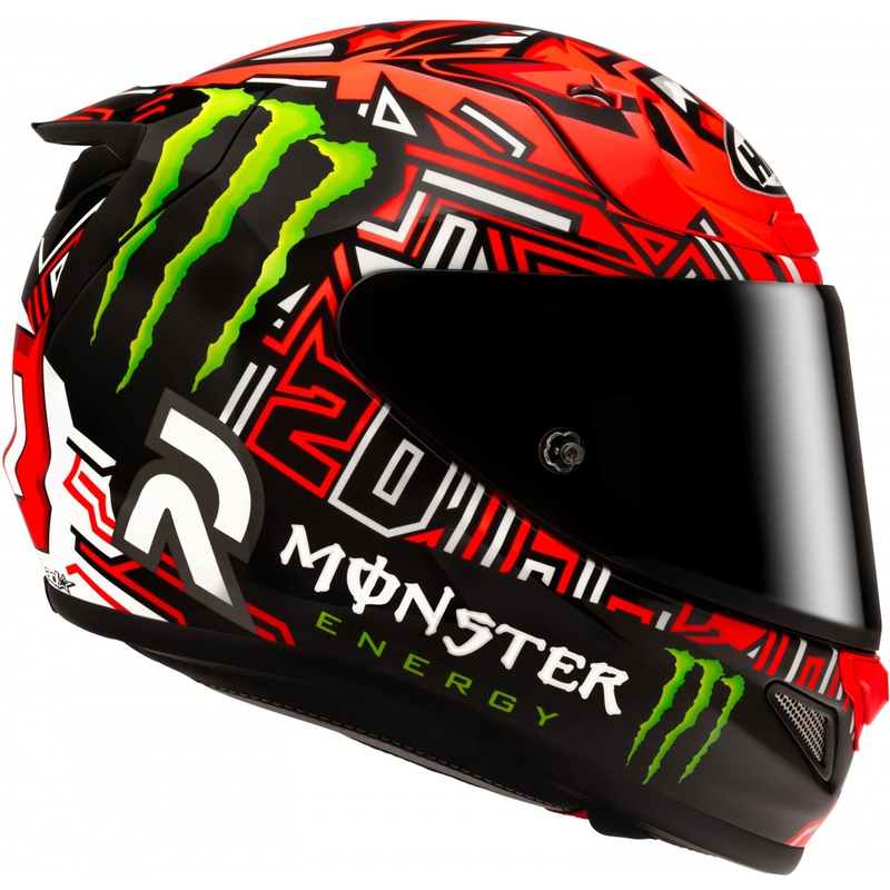 Casco integral de moto HJC RPHA 12 Quartararo Replica II MC1 rojo-negro