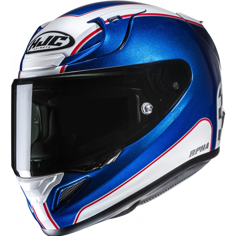 Casco integral de moto HJC RPHA 12 Respon MC2 azul-blanco-rojo