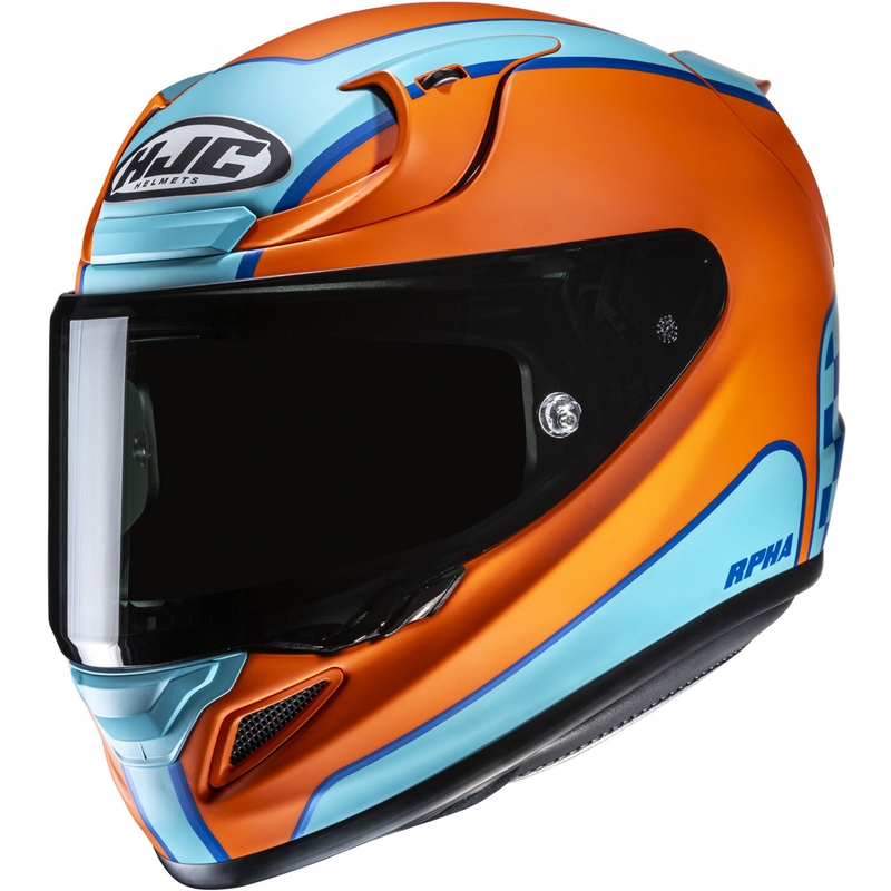 Casco integral de moto HJC RPHA 12 Respon MC27SF naranja-azul