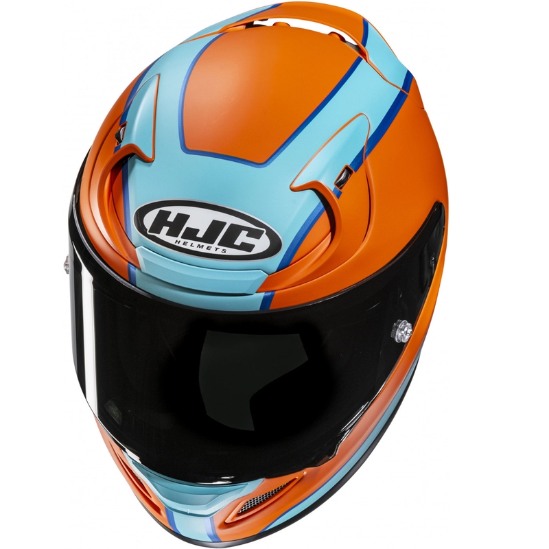 Casco integral de moto HJC RPHA 12 Respon MC27SF naranja-azul