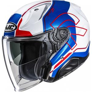 Casco de moto jet RPHA 31 Dereen MC21 blanco-azul-rojo