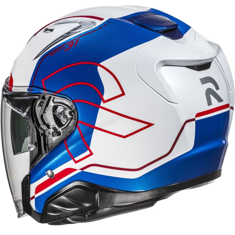 Casco de moto jet RPHA 31 Dereen MC21 blanco-azul-rojo