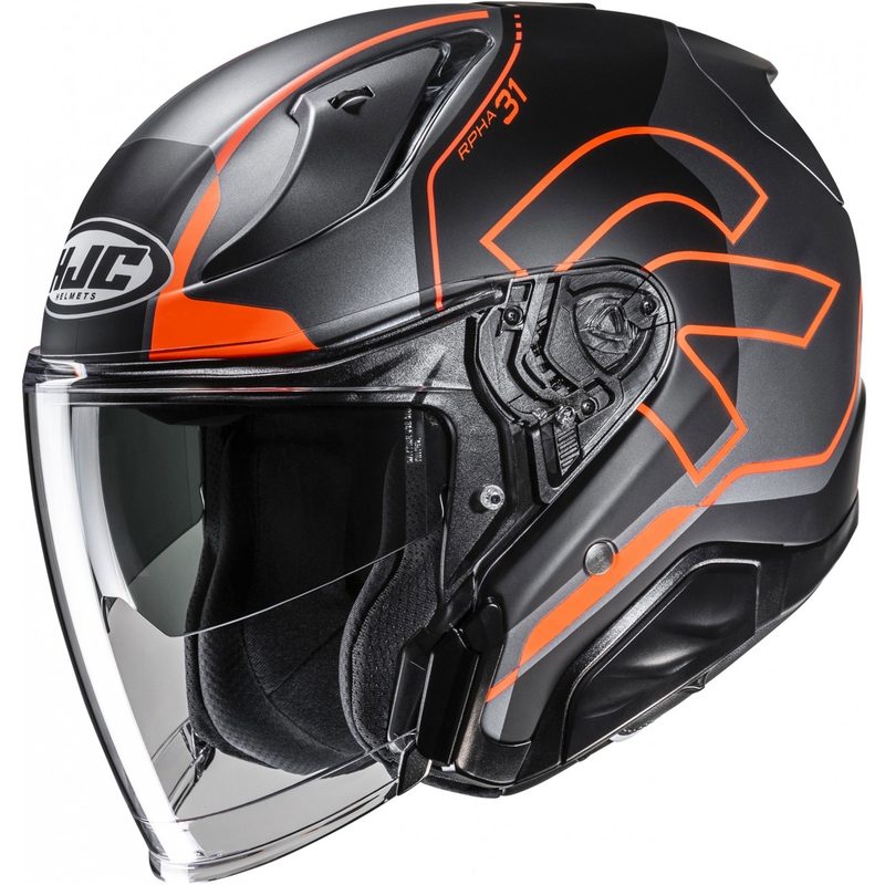 Casco de moto jet RPHA 31 Dereen MC6HSF negro-gris-naranja
