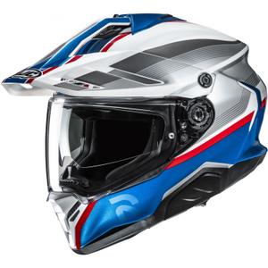 Casco de moto enduro HJC RPHA 60 Arbre MC21 blanco-plata-azul-rojo