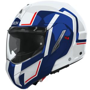 Casco de moto abatible Airoh Mathisse 2 Genius azul-rojo brillante