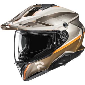 Casco de moto enduro HJC RPHA 60 Arbre MC7SF marrón-beige-naranja