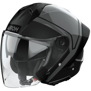 Casco de moto jet Airoh H21 Square negro mate-gris brillante