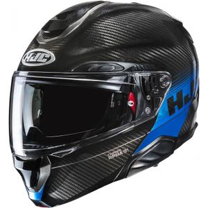 Casco de moto abatible HJC RPHA 91 CARBON Elig MC2 negro-azul