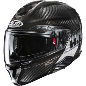 Casco de moto abatible HJC RPHA 91 CARBON Elig MC5 negro-gris