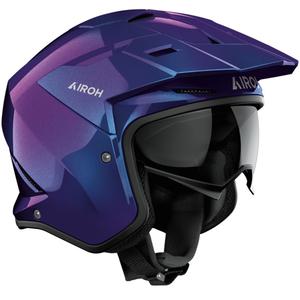 Casco de moto de trial Airoh Kombakt Shimmer morado-azul brillante