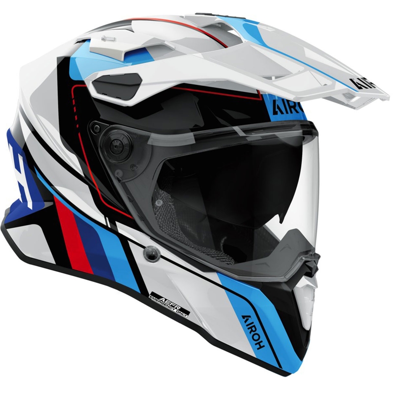 Casco de enduro Airoh Commander 2 Skip blanco brillante