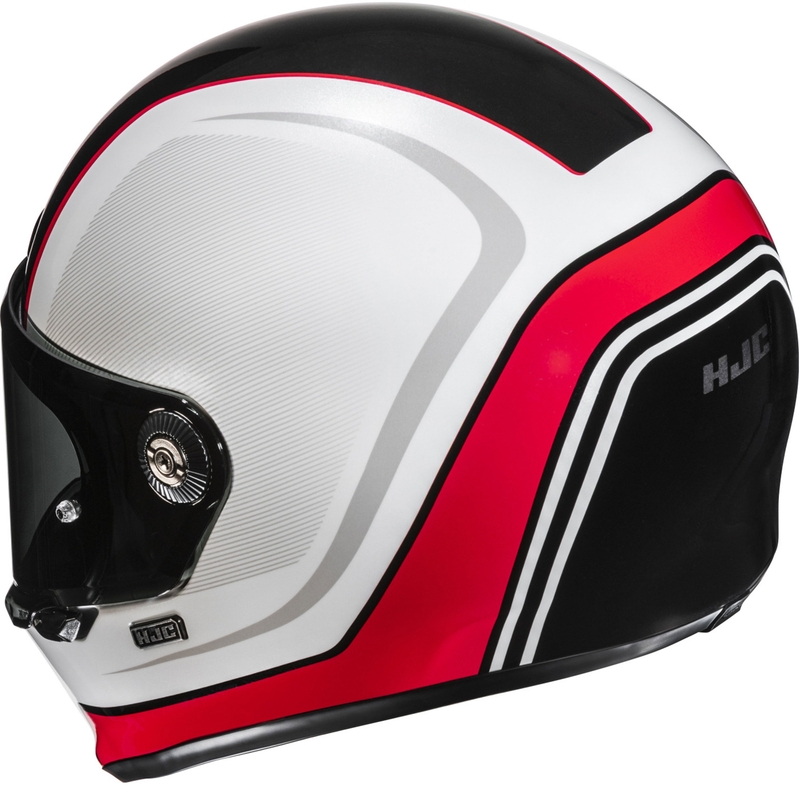 Casco integral de moto HJC V10 Hodu MC1 blanco-negro-rojo