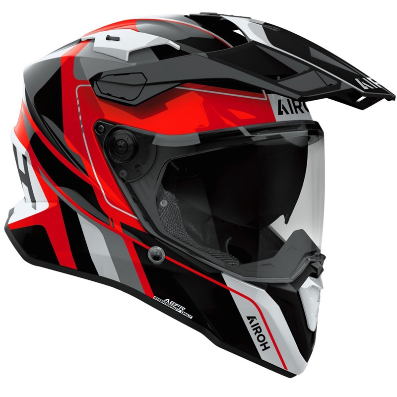 Casco de enduro Airoh Commander 2 Skip rojo brillante
