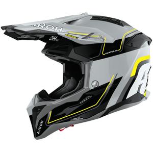Casco de motocross Airoh Aviator 3 Leader amarillo brillante