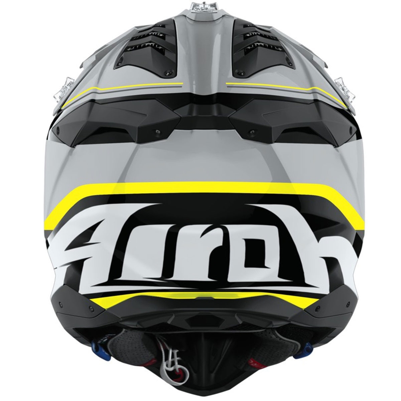 Casco de motocross Airoh Aviator 3 Leader amarillo brillante