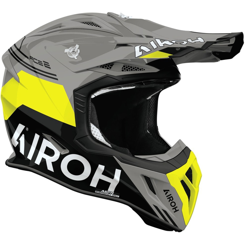 Casco de motocross Airoh Aviator ACE 2 Fury amarillo brillante